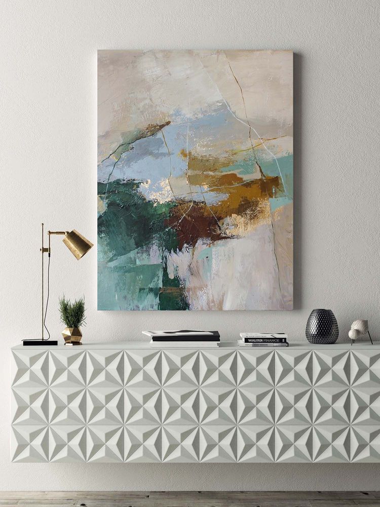 Aménagements pour bureau - « Cliff » Série de peintures abstraites texturées faites à la main - MATISS ART STUDIO