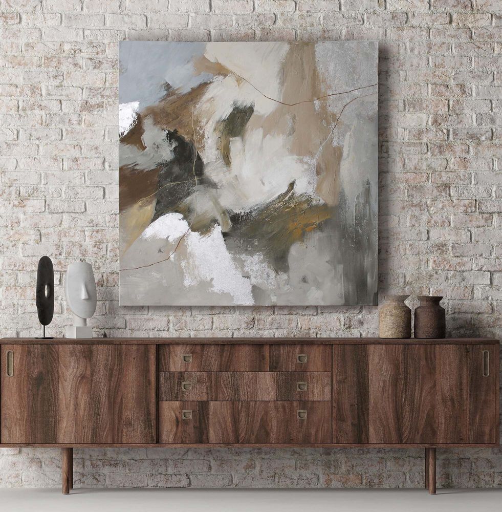 Aménagements pour bureau - « Velor » Série de peintures abstraites texturées faites à la main - MATISS ART STUDIO