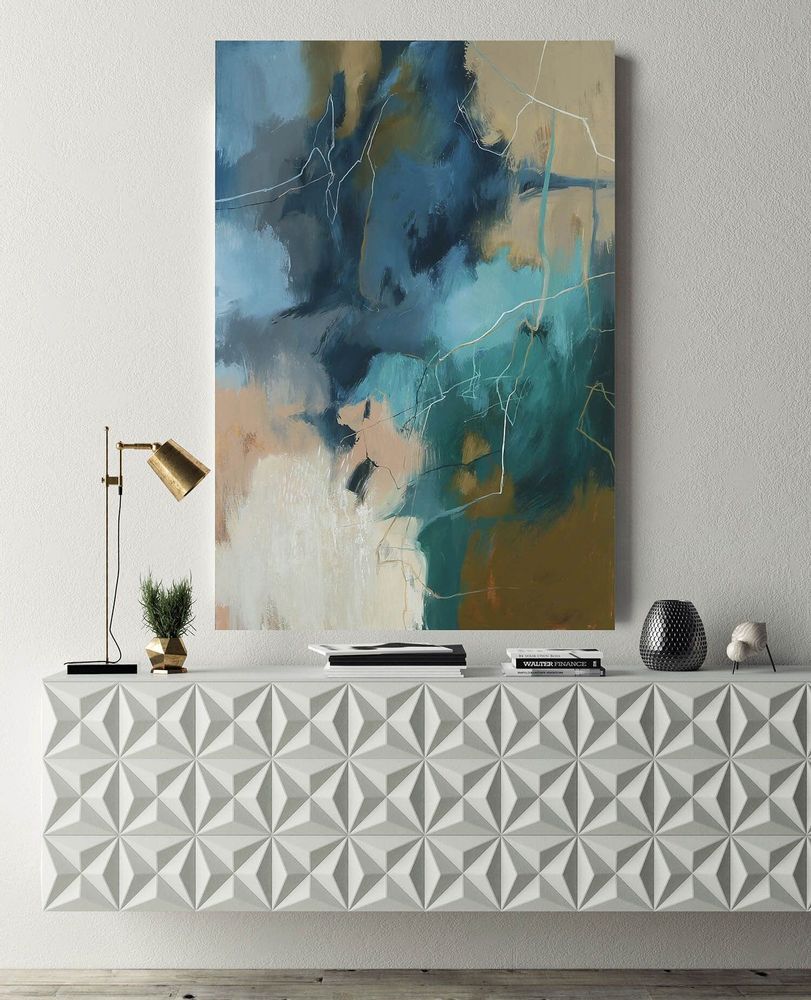 Aménagements pour bureau - « Influence » Série de peintures abstraites texturées faites à la main - MATISS ART STUDIO