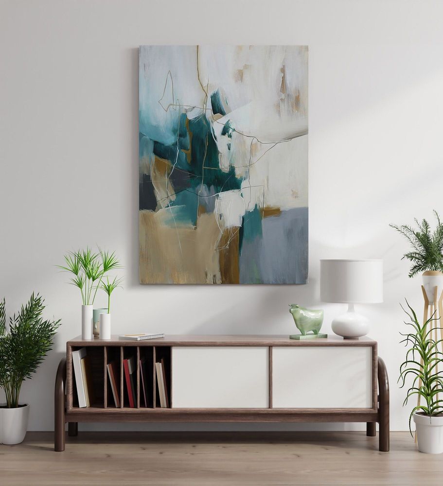 Aménagements pour bureau - « Influence » Série de peintures abstraites texturées faites à la main - MATISS ART STUDIO