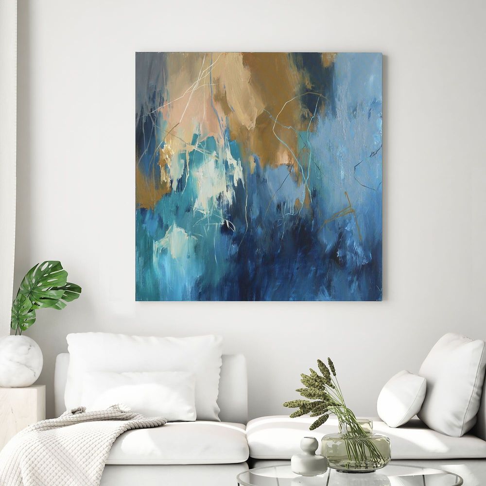 Aménagements pour bureau - « Influence » Série de peintures abstraites texturées faites à la main - MATISS ART STUDIO
