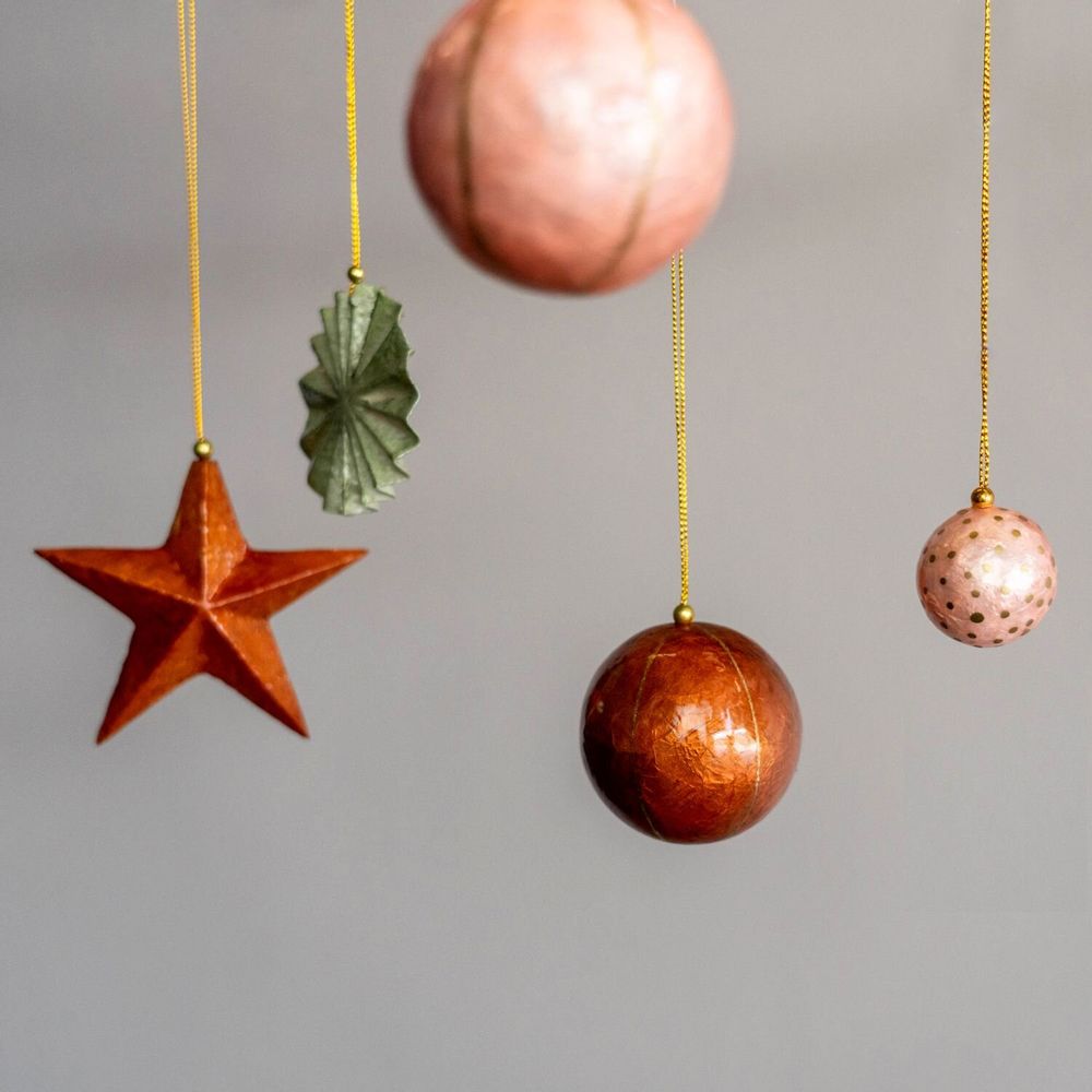 Autres décorations de Noël - Découpez la pulpe 3D Star Capiz - KINTA