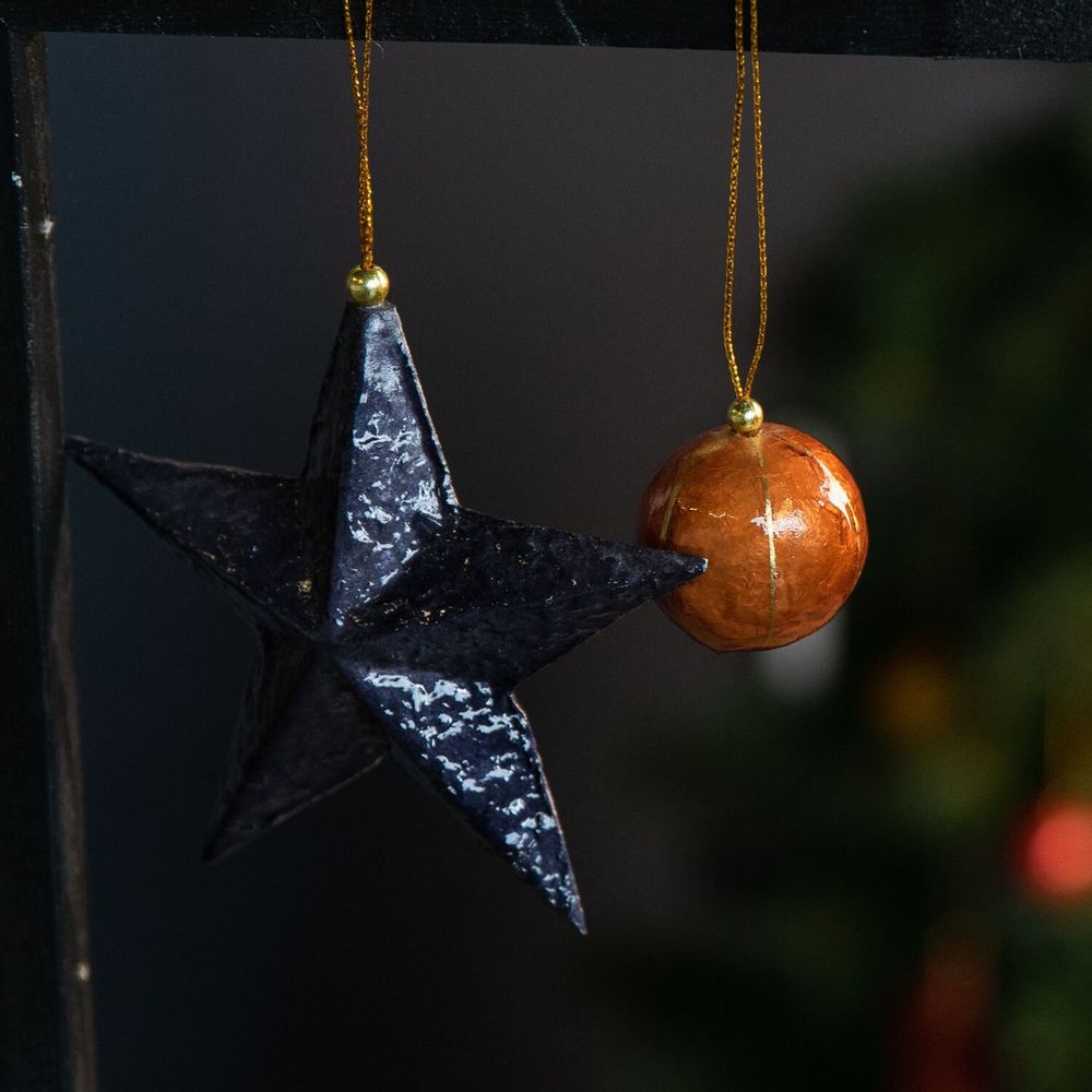 Autres décorations de Noël - Découpez la pulpe 3D Star Capiz - KINTA