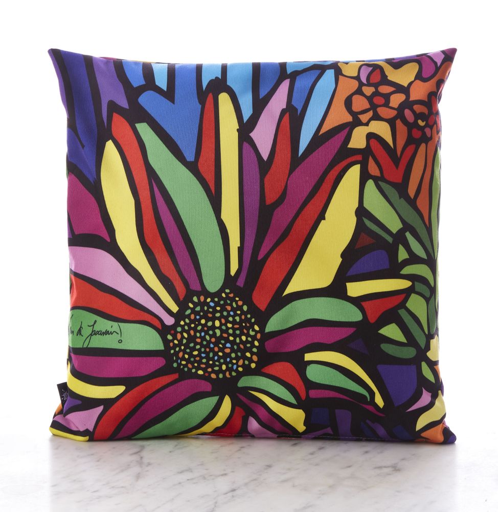 Garden textiles - Flowers 45 x 45 outdoor cushion - Design by Juan de Lascurain - ARTDECORIS