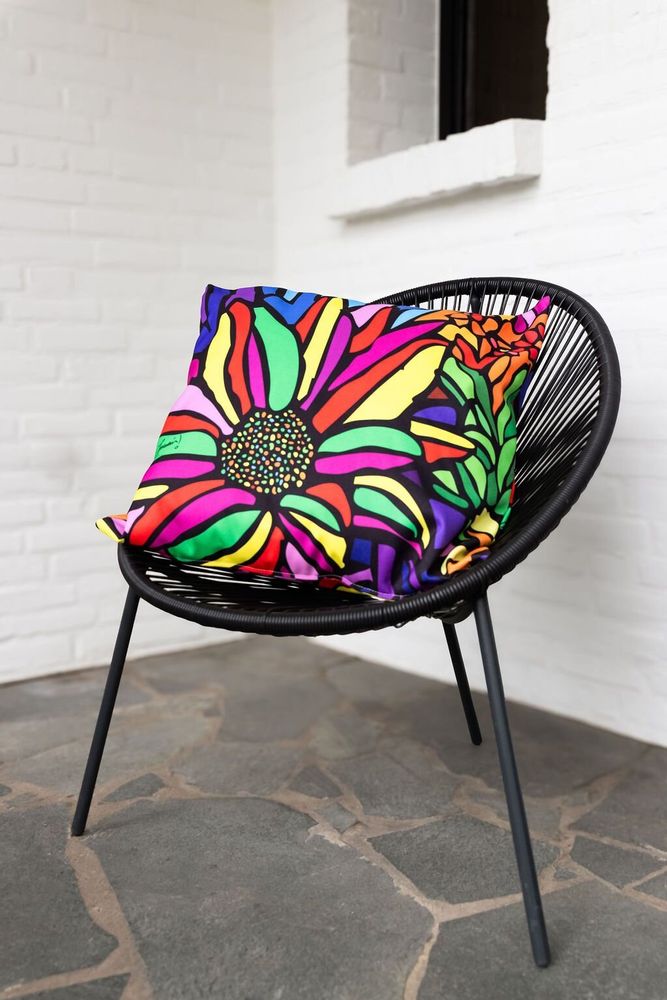 Tissus pour extérieurs - Coussin d'extérieur Flowers 60 x 60 - Design by Juan de Lascurain - ARTDECORIS