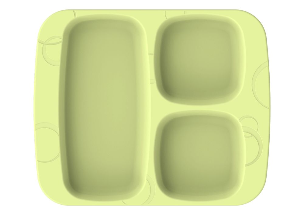 Repas pour enfant - Assiette compartimentée naturelle enfant Vert Pistache - TABLE & NATURE