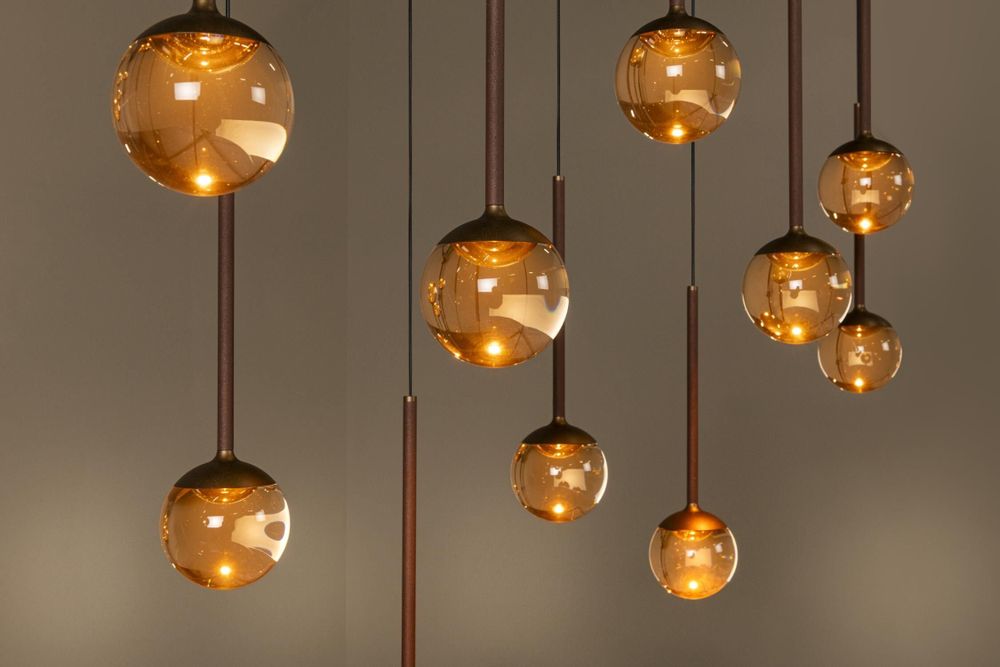 Hanging lights - Lucide CALINA - Pendant Light - Ø 70 cm - LED Dim. - 12x7W PREMIUM - LUCIDE