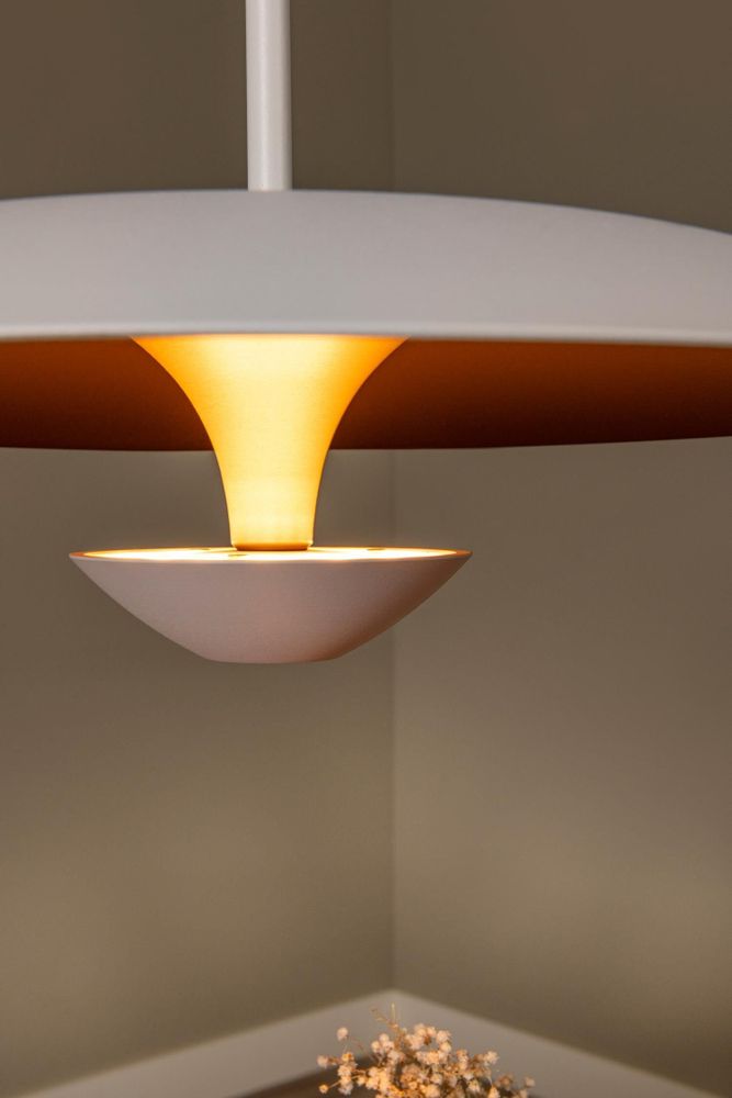 Suspensions - Lucide KENNETH - Suspension - Ø 80 cm - LED Dim. - 1x22W 2700K - Blanc - LUCIDE