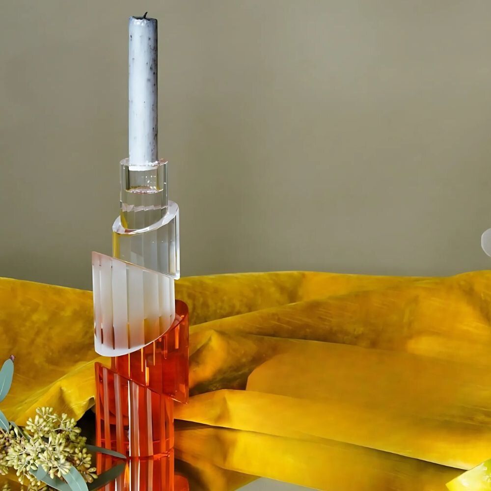 Crystal ware - all' Eden Crystal Handmade Candlestick - ARCAICO