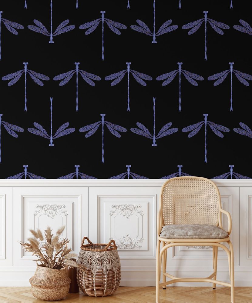 Other wall decoration - Dragonfly Black wallpaper - TUMASOVA DESIGN