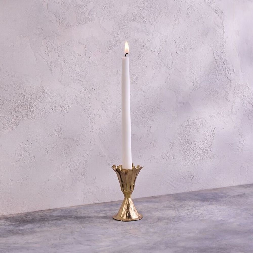 Decorative objects - Gold Floral Candleholders - BE HOME