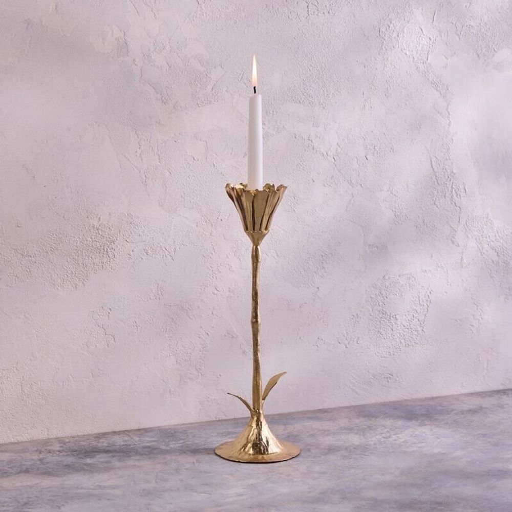 Decorative objects - Gold Floral Candleholders - BE HOME