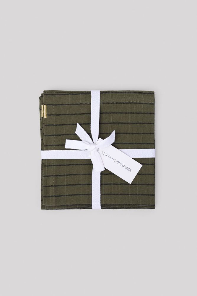 Napkins - Striped slub cotton napkins (set of 2) - LES PENSIONNAIRES