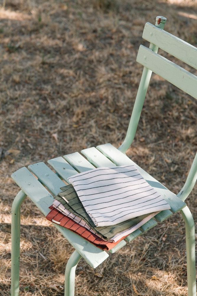 Napkins - Striped slub cotton napkins (set of 2) - LES PENSIONNAIRES