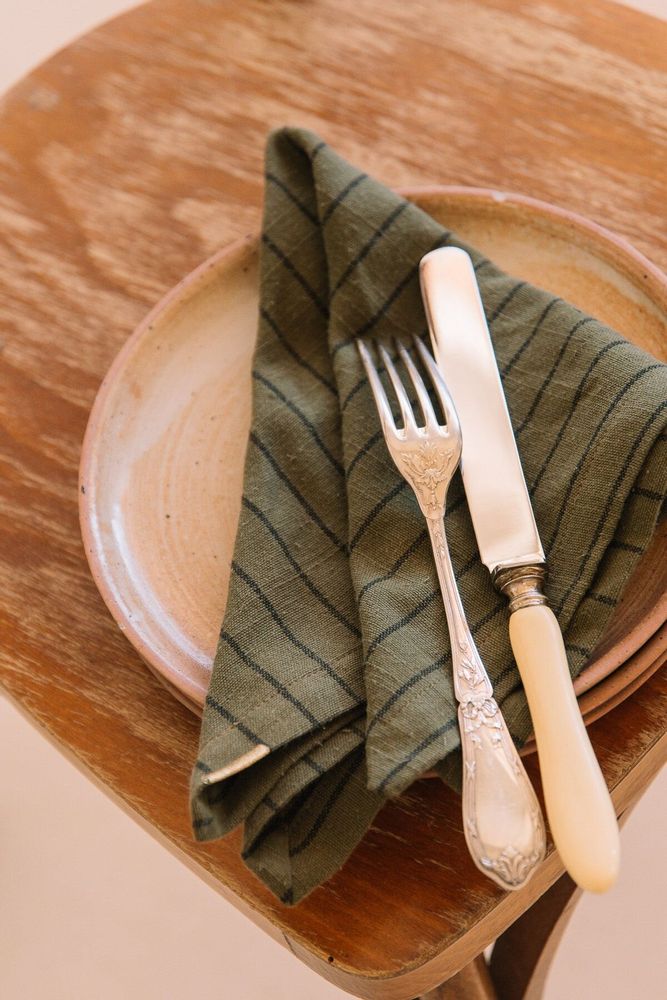 Napkins - Striped slub cotton napkins (set of 2) - LES PENSIONNAIRES