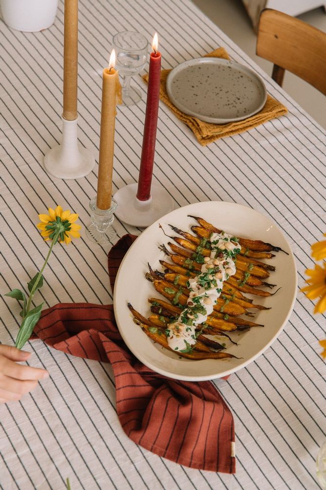 Napkins - Striped slub cotton napkins (set of 2) - LES PENSIONNAIRES