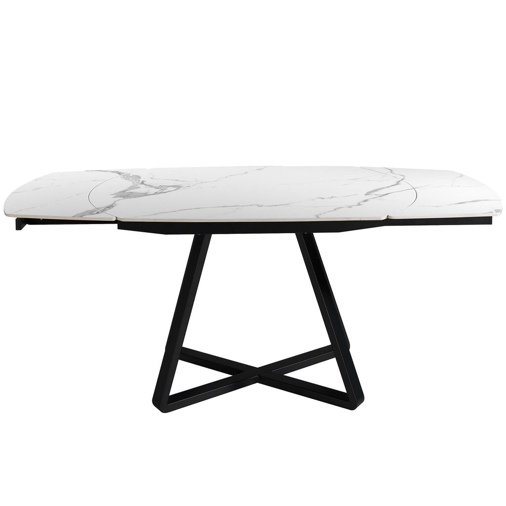 Tables Salle à Manger - Table de salle à manger extensible en marbre blanc - ANGEL CERDÁ