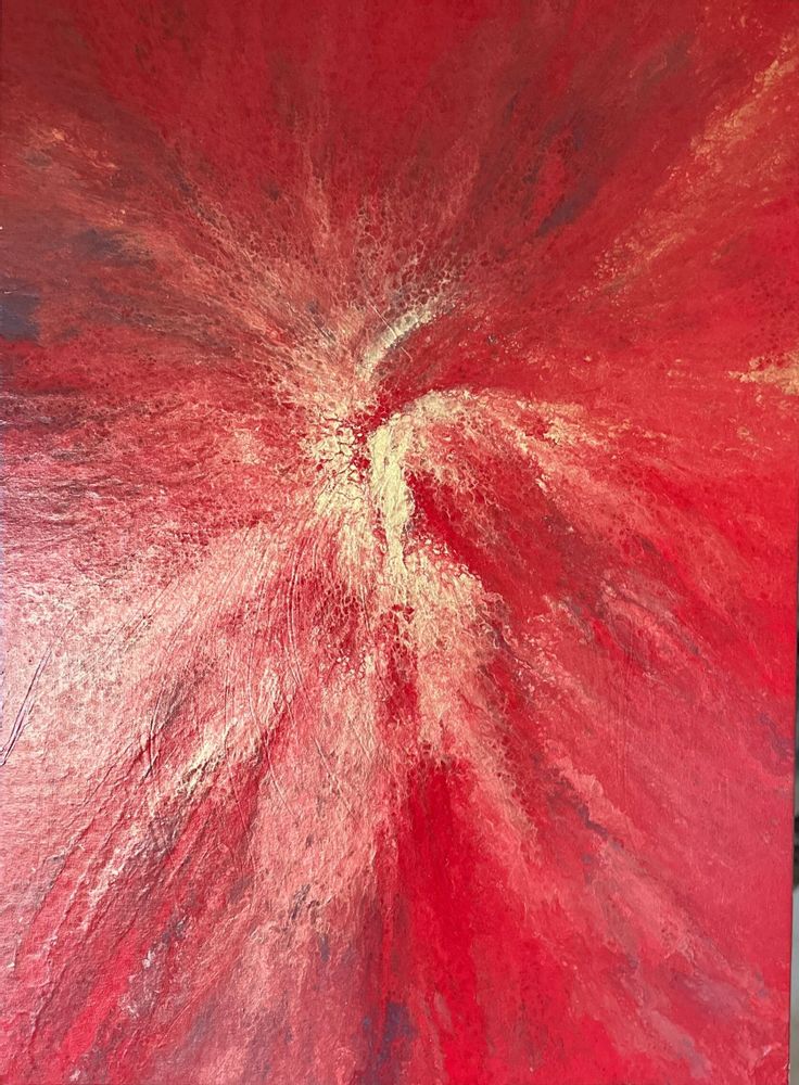 Paintings - "ROUGE ARGENT" Acrilyc painting - TURIK&ART (KSENIIA TURIK)