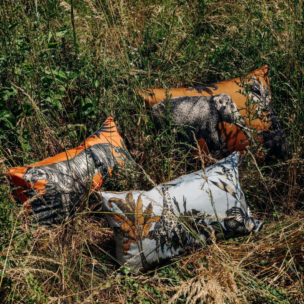 Coussins textile - Coussin Bestiaire - LE MONDE SAUVAGE BEATRICE LAVAL