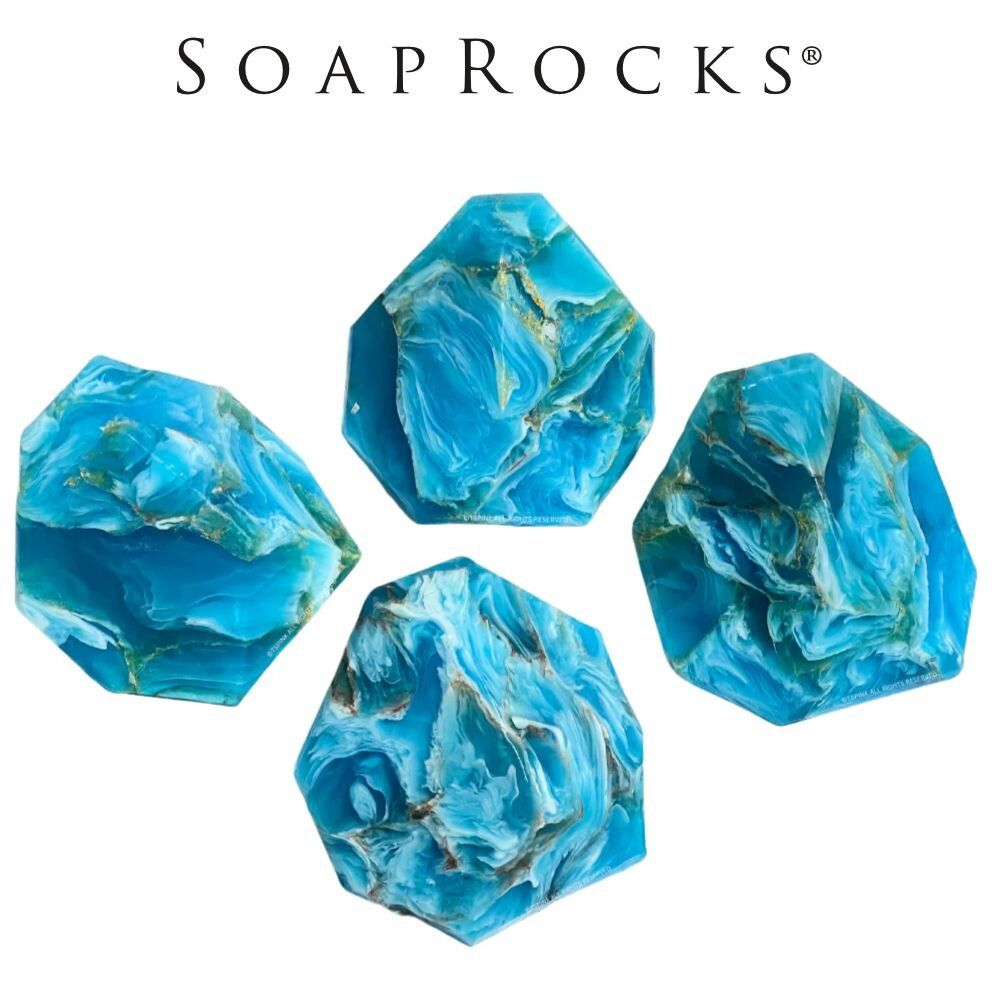 Savons - Savon SoapRocks Agathe Bleu 170 gr - SOAPROCKS