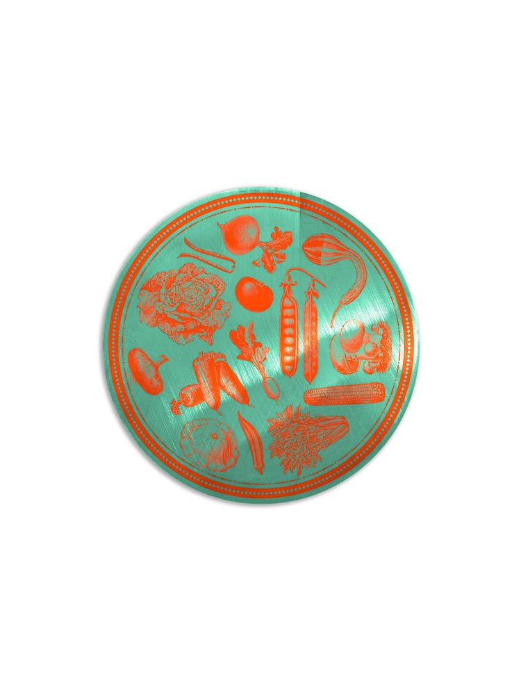 Sets de table - Sous-assiettes en métal Veggie Punk - EMILY EVANS - CRISP S.R.L.