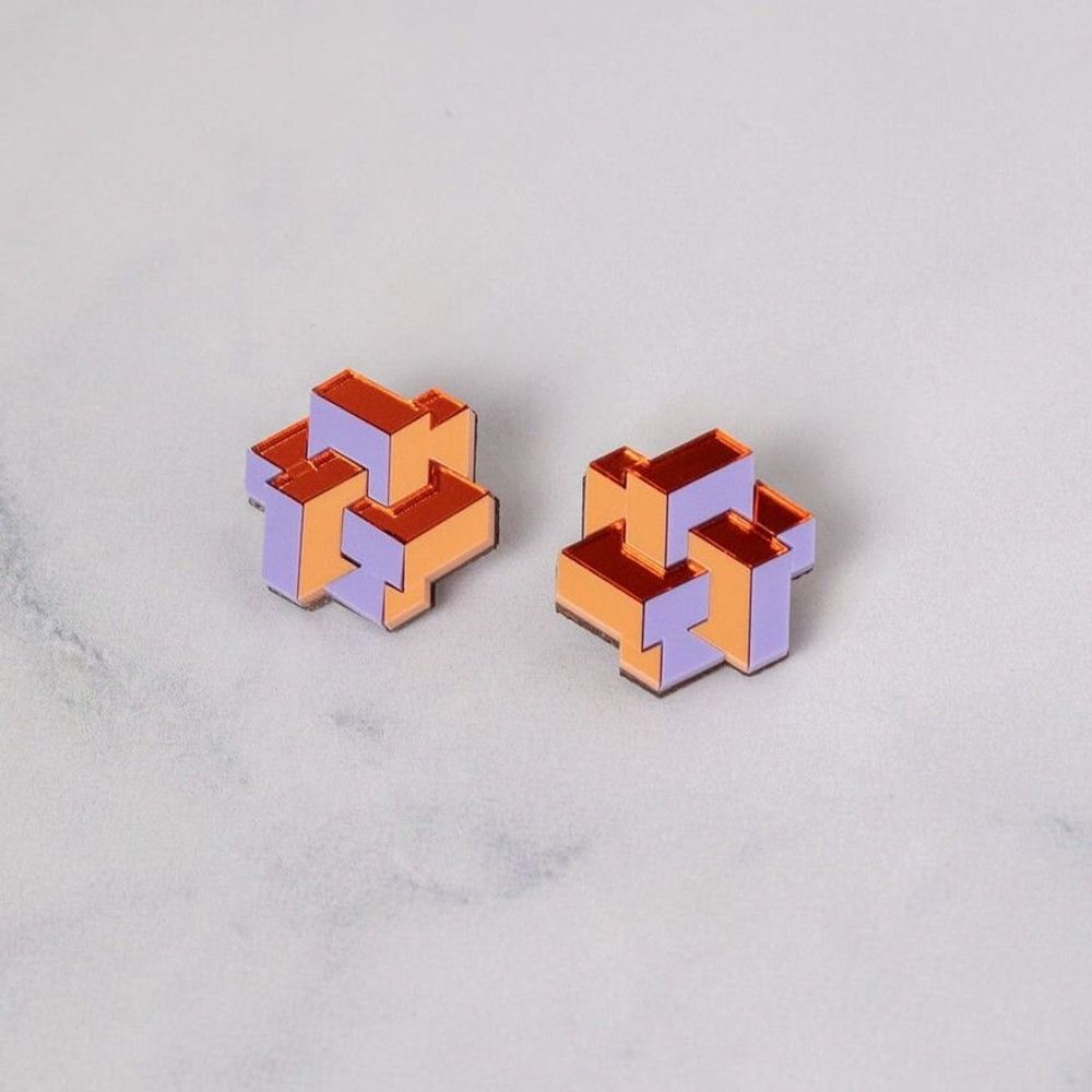 Bijoux - Prisma Earrings – Bold Geometry for Modern Style - PAMELA COROMOTO