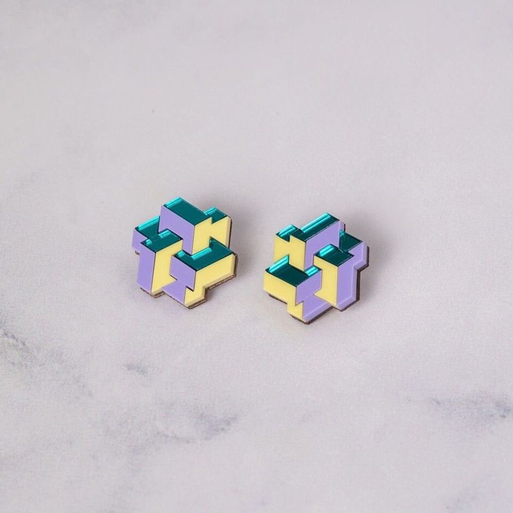 Bijoux - Prisma Earrings – Bold Geometry for Modern Style - PAMELA COROMOTO