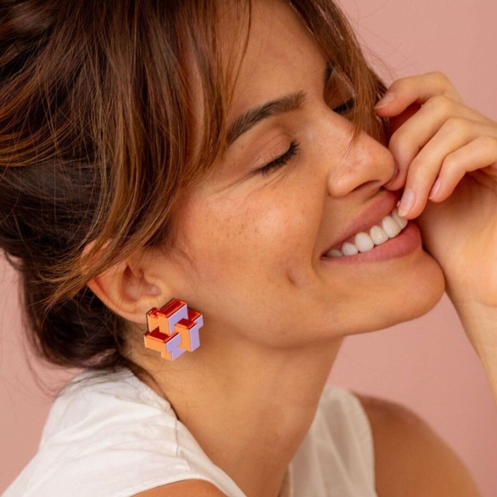 Bijoux - Prisma Earrings – Bold Geometry for Modern Style - PAMELA COROMOTO
