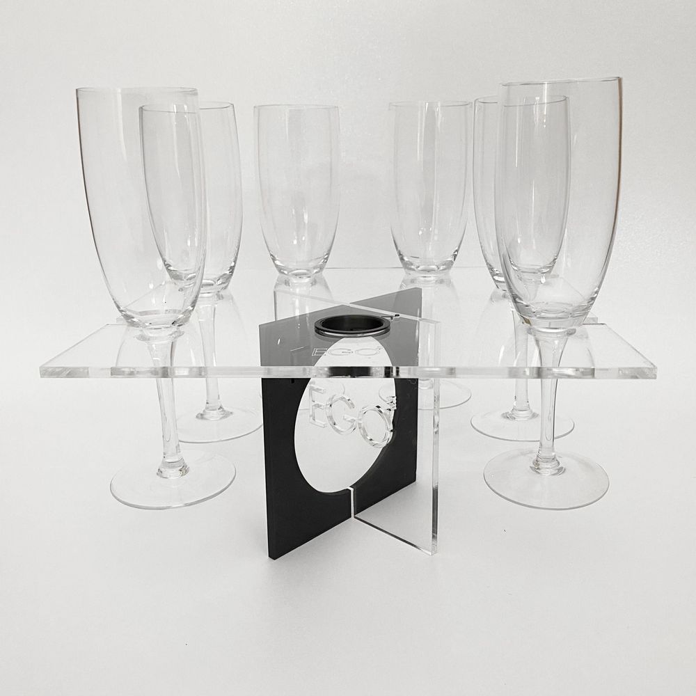 Plats et saladiers - Plateau à vin carré en plexiglas à porter - Festa Grande ! - EGOUNDESIGN