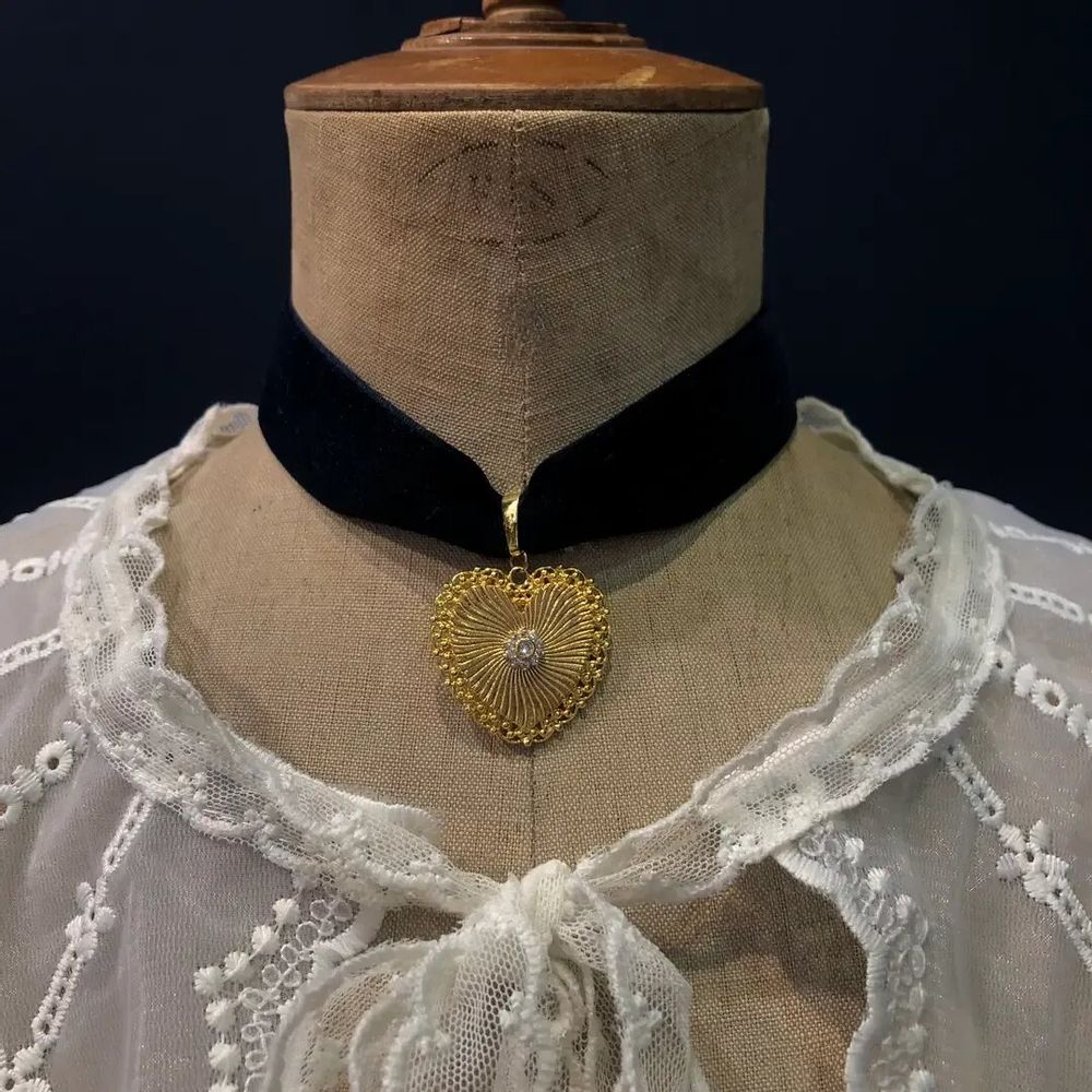 Jewelry - Necklace Rosaline - Choker in black velvet - FASCINATO