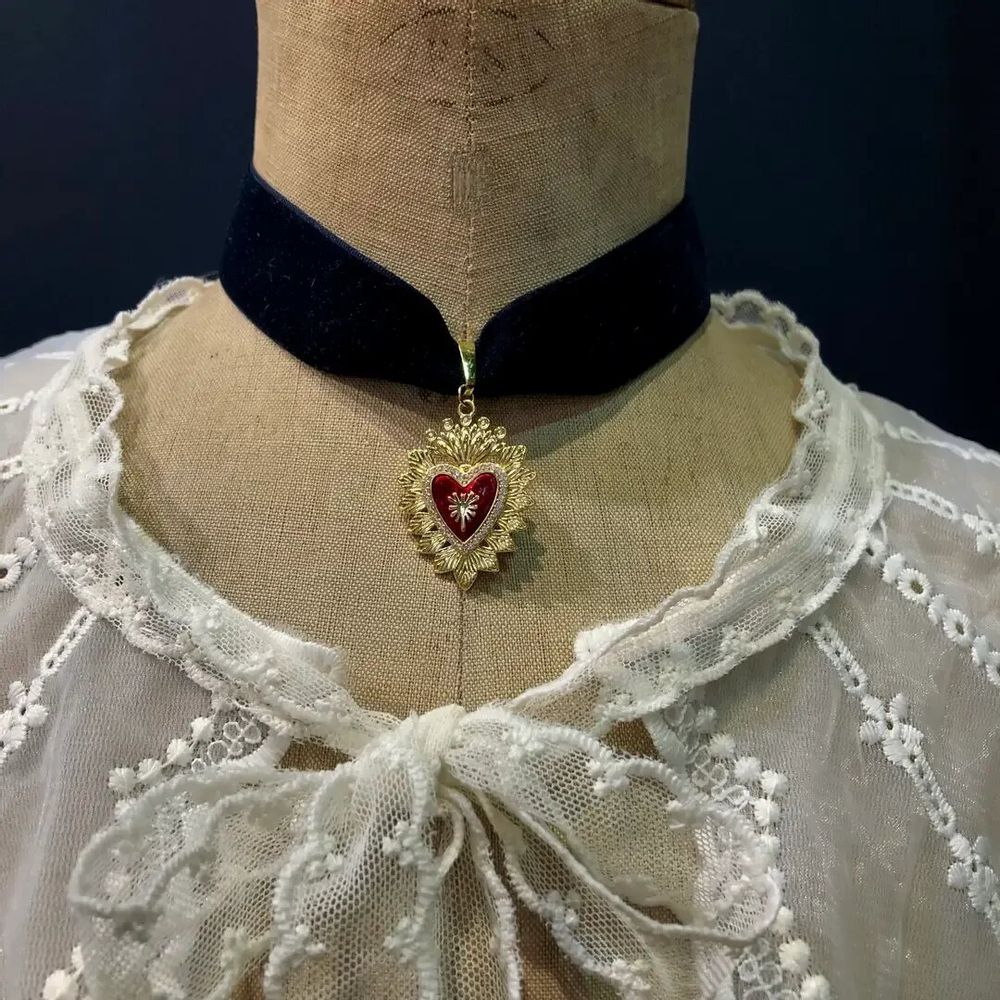 Bijoux - Choker Tybalt - Velours noir - FASCINATO