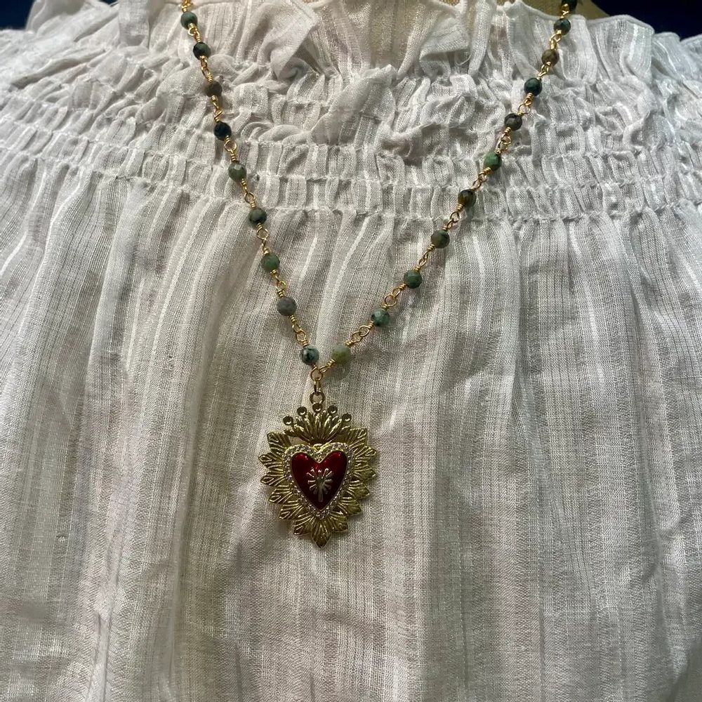 Jewelry - Necklace Tybalt - Green Stones - FASCINATO