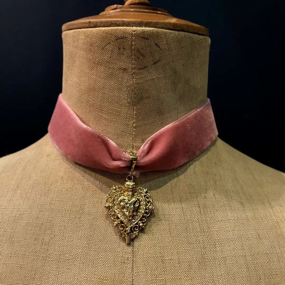 Jewelry - Necklace Verona - Choker Velvet Pink - FASCINATO