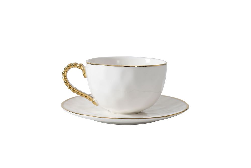 Mugs - PB - Teacup & Saucer - GOLDEN SALERNO - PAMPA BAY