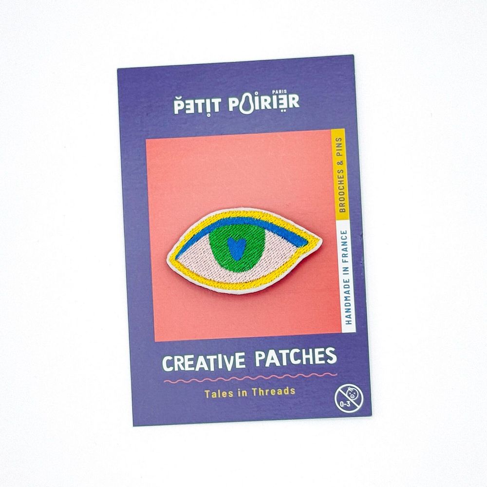 Cadeaux - Broche Œil brodée – Ton petit talisman protecteur - PETIT POIRIER