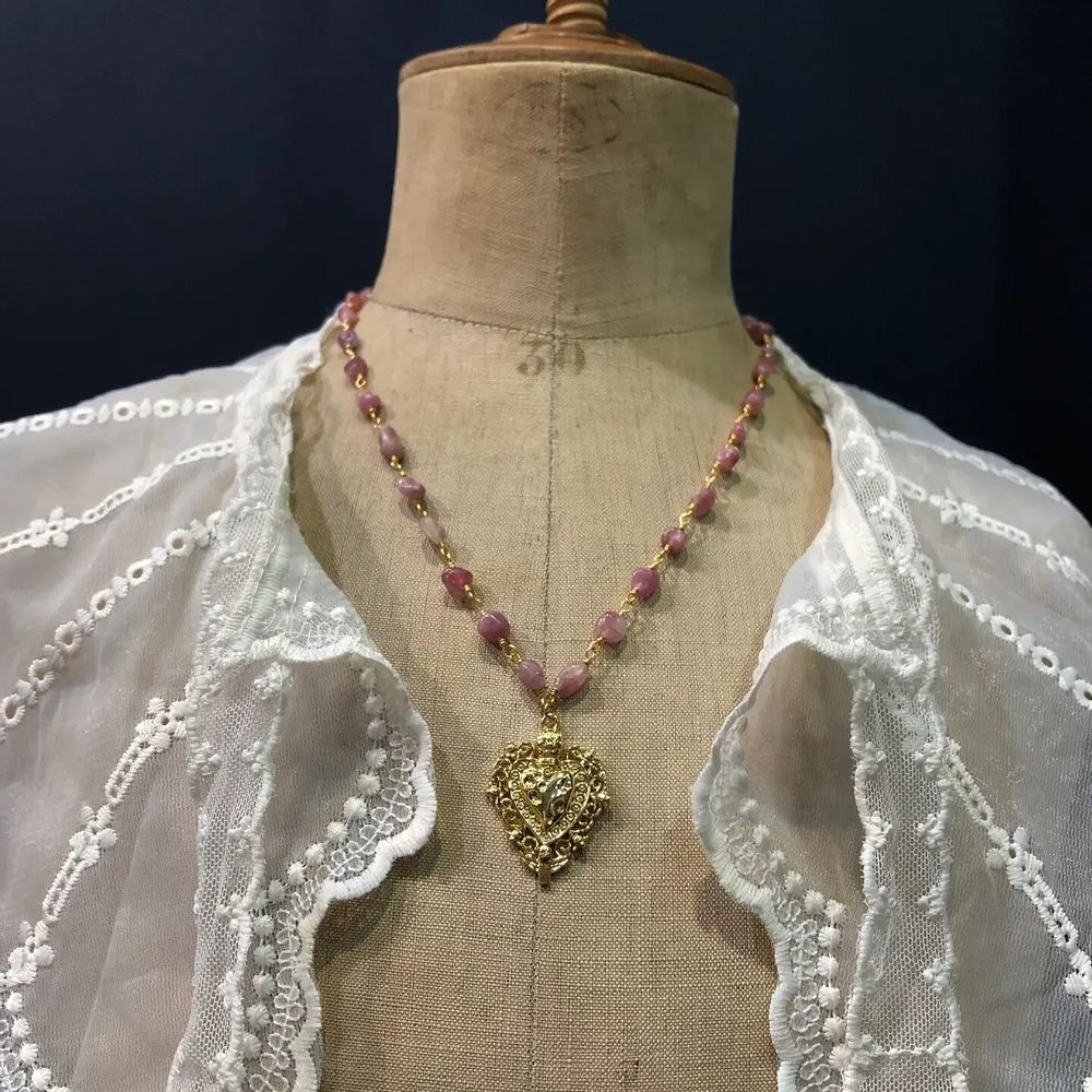 Jewelry - Necklace Verona - Stones - Rhodonite - FASCINATO