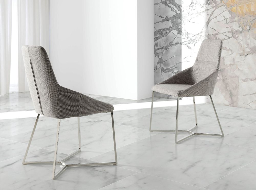 Chaises - Chaise de table à manger rembourrée en tissu - ANGEL CERDÁ