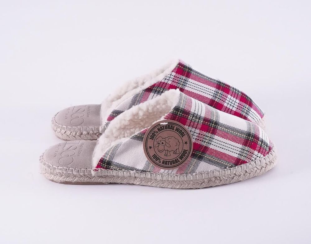 Homewear textile - Pantoufles homme en laine écossaise – Fait main en Espagne - ATELIER COSTÀ
