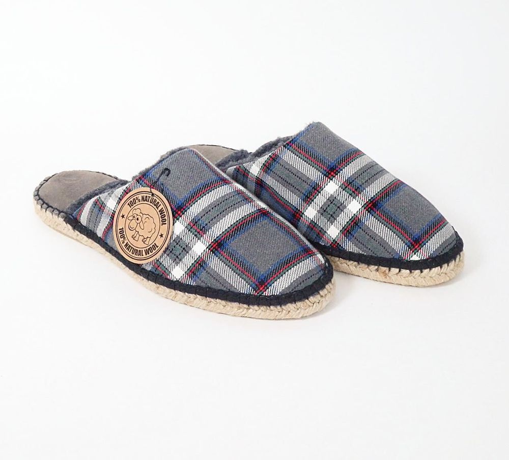 Homewear - Pantoufles homme en laine écossaise – Fait main en Espagne - ATELIER COSTÀ