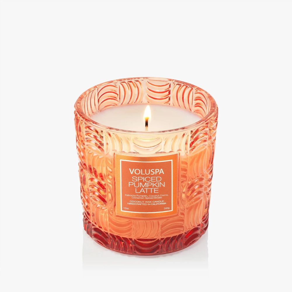 Bougies - Spiced Pumpkin Latte Capsule 12oz Classic Candle - VOLUSPA