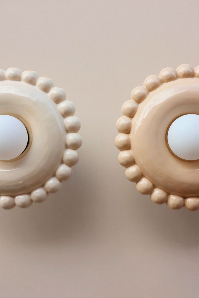 Design objects - Luna Tall Butter White Wall Lamp - BELLO ET BELLO