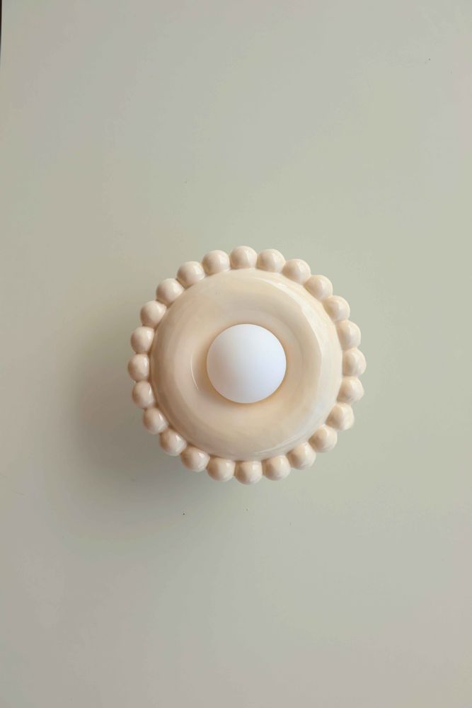 Design objects - Luna Tall Butter White Wall Lamp - BELLO ET BELLO