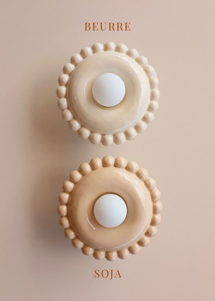 Design objects - Luna Tall Butter White Wall Lamp - BELLO ET BELLO