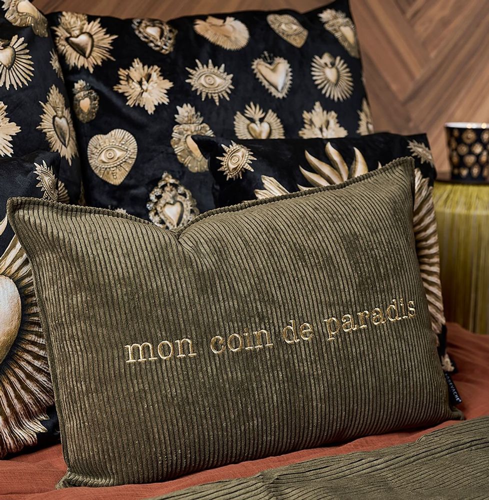 Fabric cushions - Embroidery Pillow and Plaid - PODEVACHE