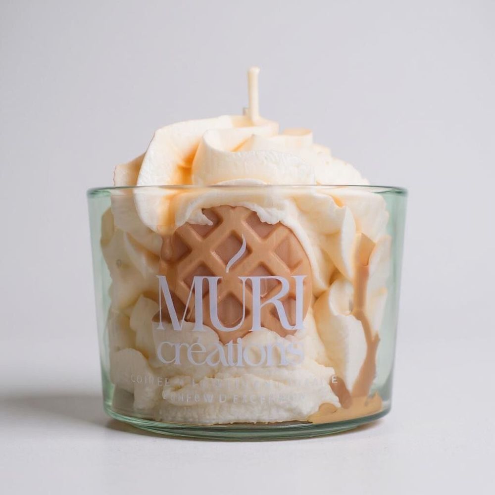 Cadeaux - Bougie parfumée Nougat blanc - 150ml - MURI CREATIONS