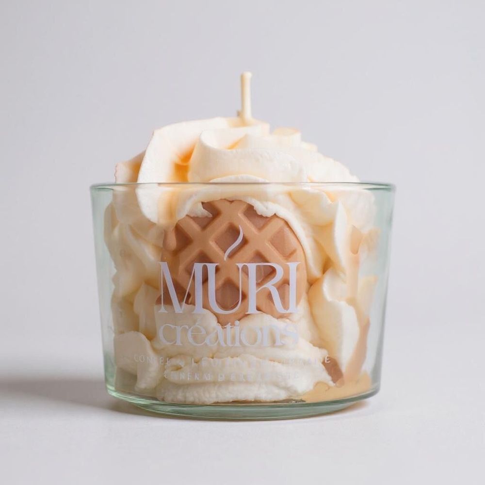 Cadeaux - Bougie parfumée Nougat blanc - 150ml - MURI CREATIONS
