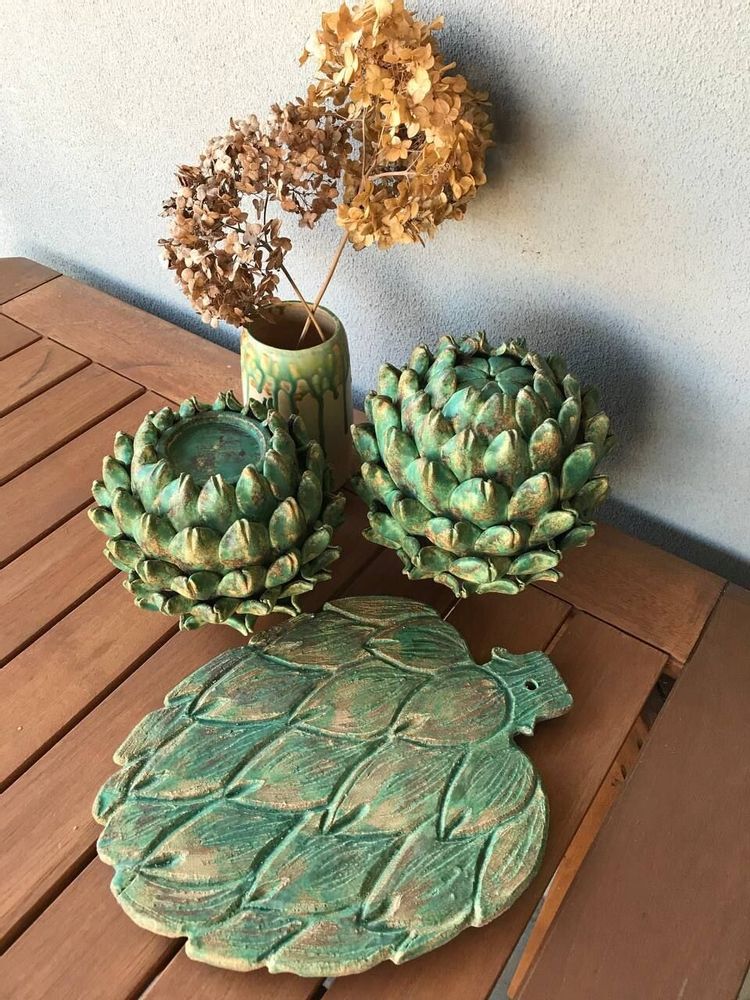 Objets de décoration - Objet décoratif "Artichaut vert" - GALERIE SANA MOREAU