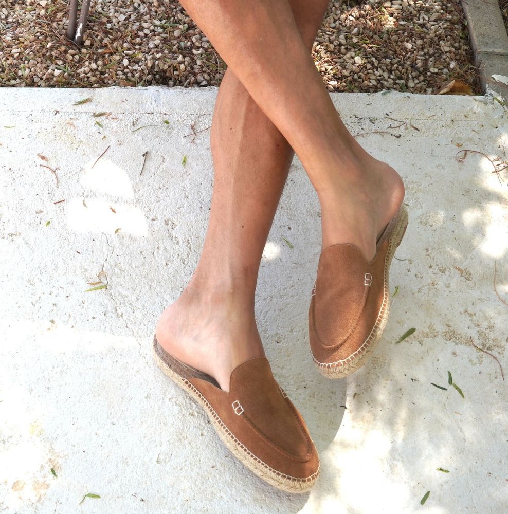 Prêt-à-porter - Mules d’été en cuir suédé faites main – Personnalisables - ATELIER COSTÀ