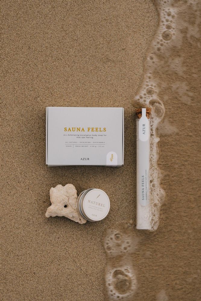 Savons - SAUNA FEELS | barre corporelle au sel - AZUR NATURAL BODY CARE