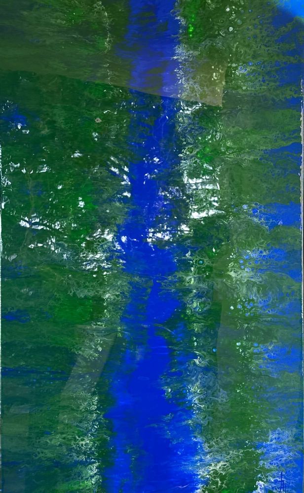 Paintings - "JungleMirror" – large-scale acrylic painting (146 x 89 cm) on canvas - TURIK&ART (KSENIIA TURIK)
